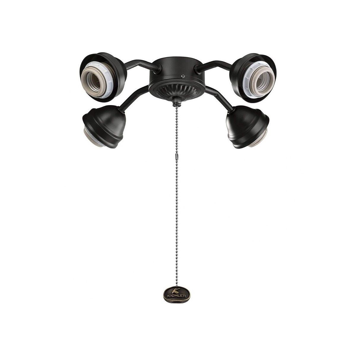 Kichler 13" 4 LED Lights Bent Arm Fitter Light Kit, Olde Bronze Finish - Bees Lighting