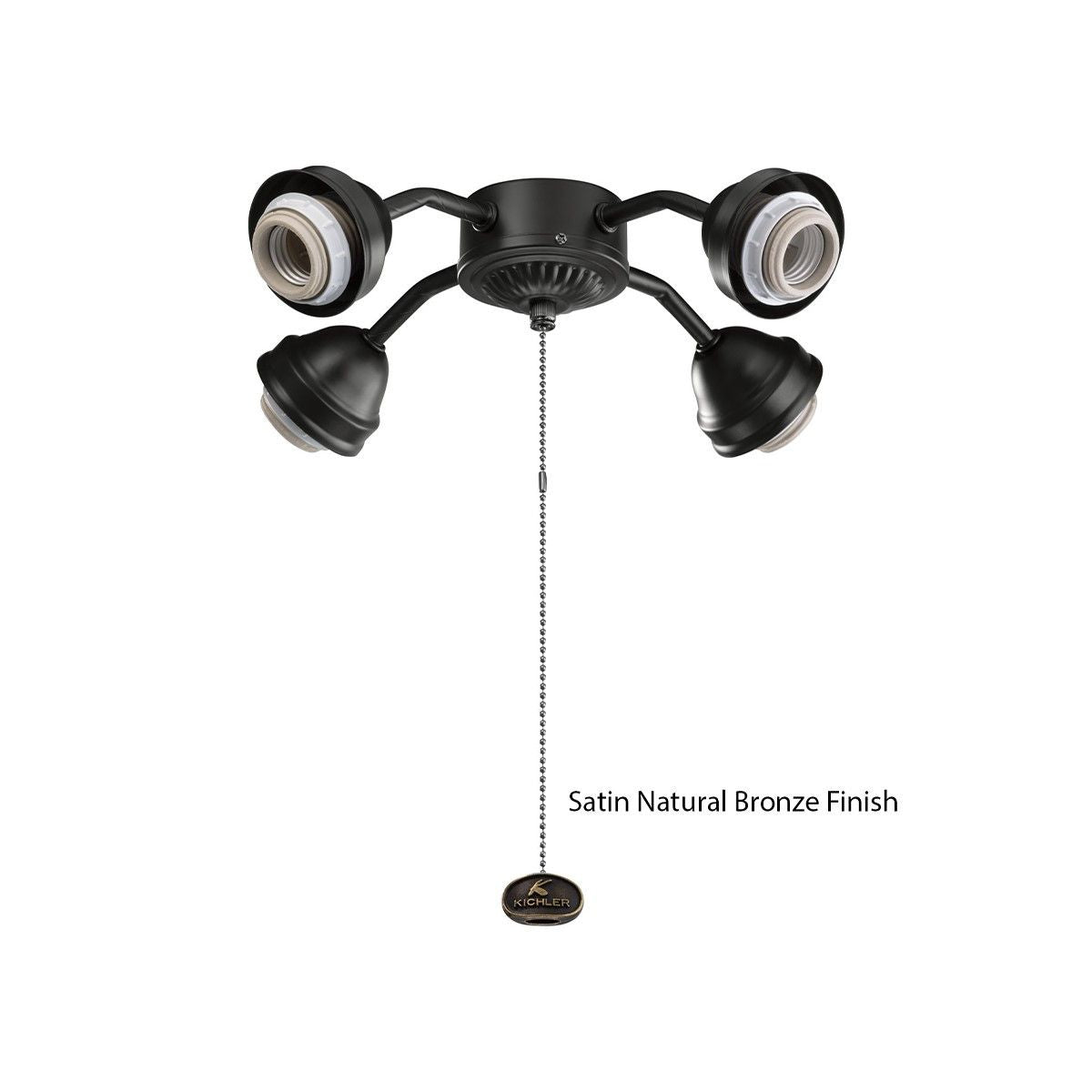 Kichler 13 In. 4 LED Lights Bent Arm Fitter Ceiling Fan Light Kit - Bees Lighting