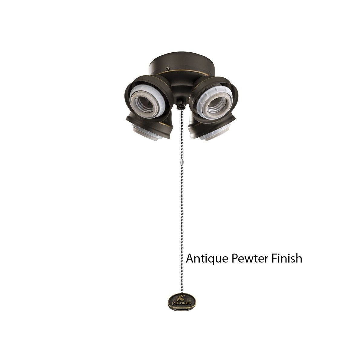 Kichler 7" 4 LED Lights Turtle Fitter Light Kit, Antique Pewter Finish - Bees Lighting