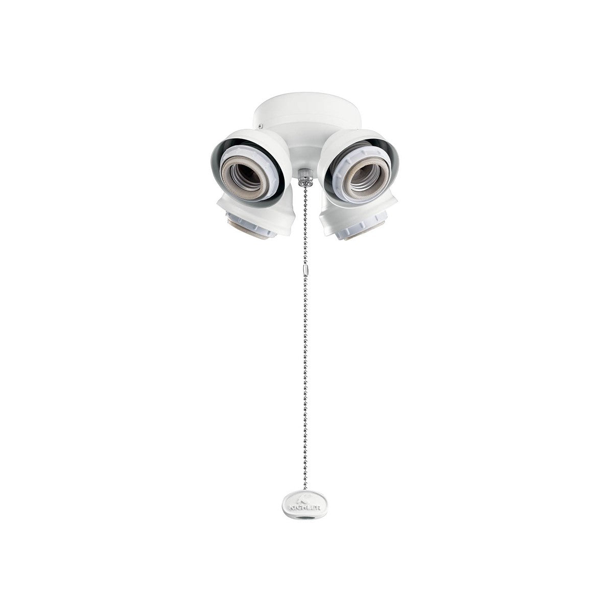 7 In. 4 LED Lights Turtle Fitter Ceiling Fan Light Kit, Matte White Finish - Bees Lighting