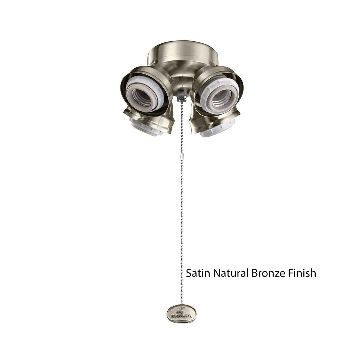 Kichler 7" 4 LED Lights Turtle Fitter Light Kit, Satin Natural Bronze Finish - Bees Lighting