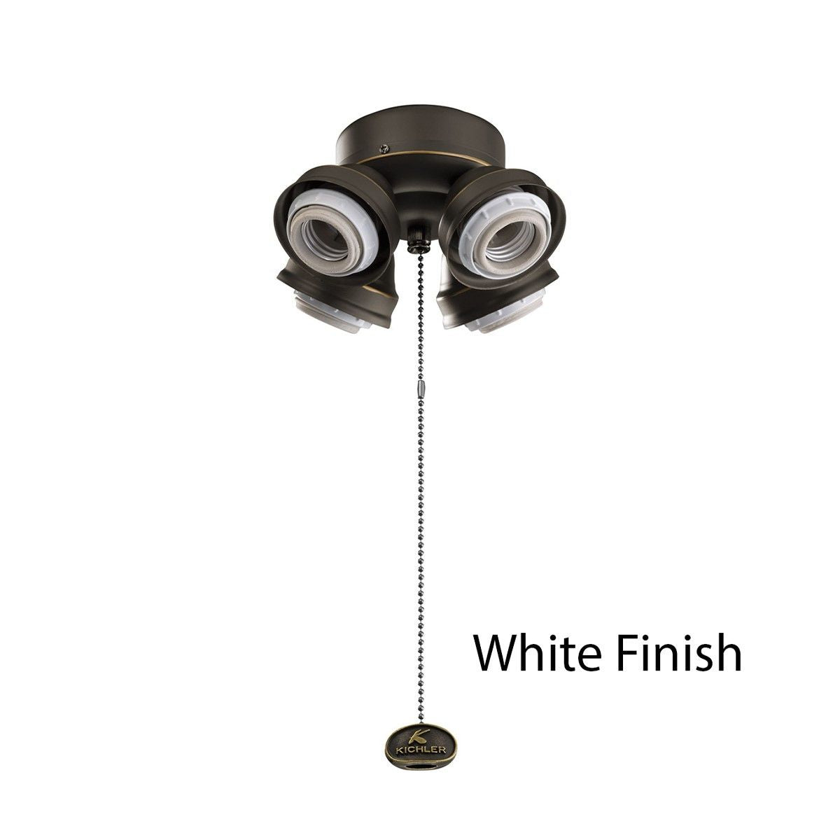Kichler 7" 4 LED Lights Turtle Fitter Light Kit, White Finish - Bees Lighting
