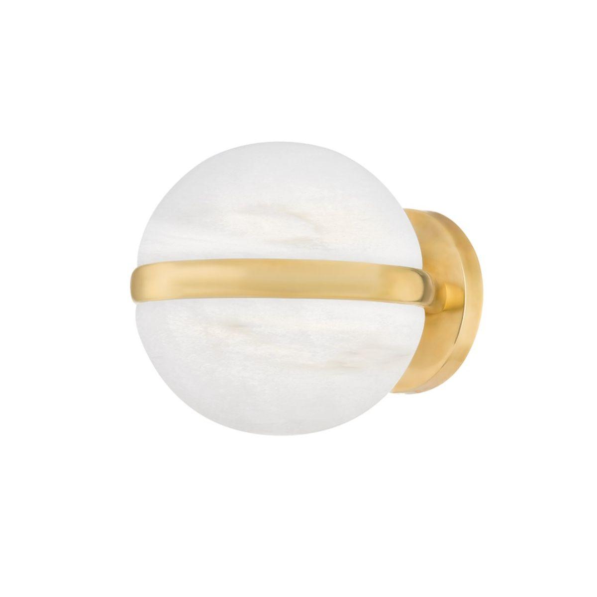 Kyomi 8 in. 2 lights LED Wall Sconce vintage brass Finish - Bees Lighting