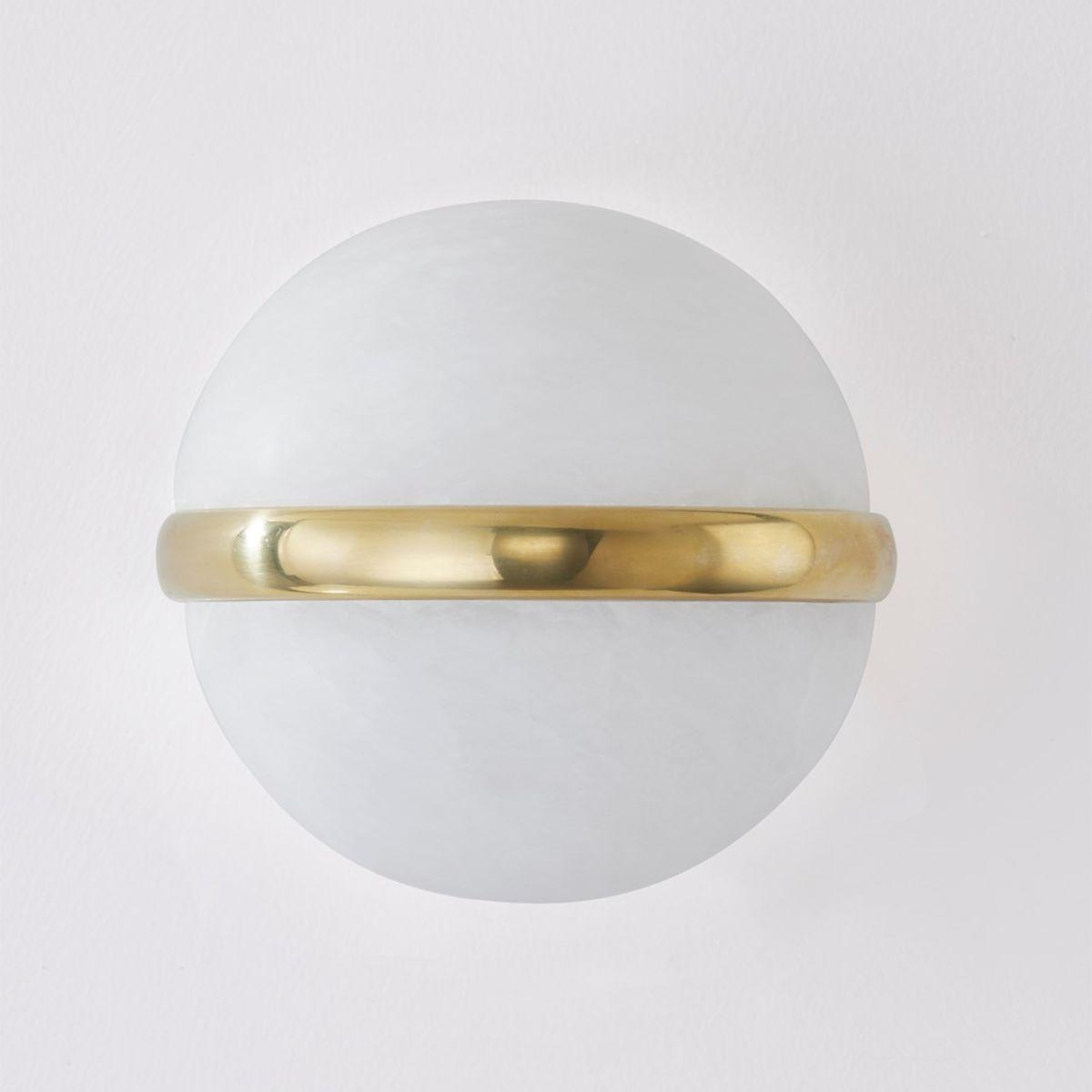 Kyomi 8 in. 2 lights LED Wall Sconce vintage brass Finish - Bees Lighting