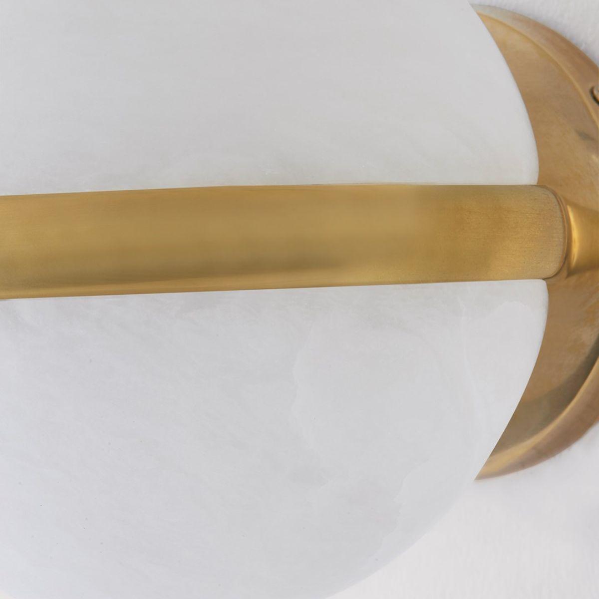 Kyomi 8 in. 2 lights LED Wall Sconce vintage brass Finish - Bees Lighting
