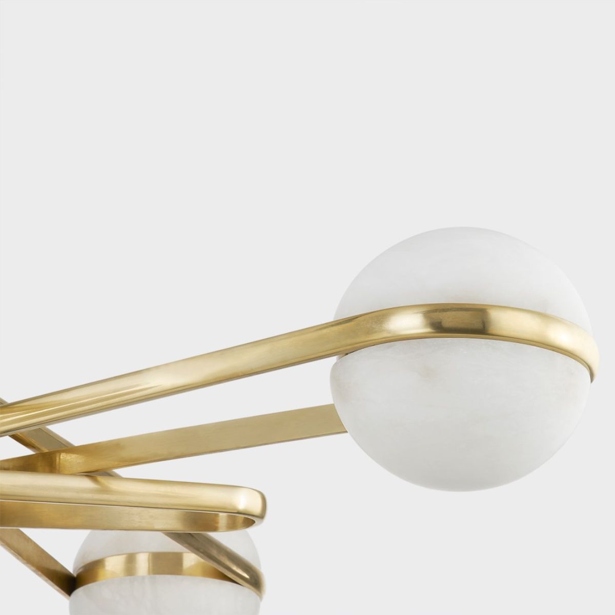 Kyomi 52 in. 6 lights LED Chandelier vintage brass Finish - Bees Lighting