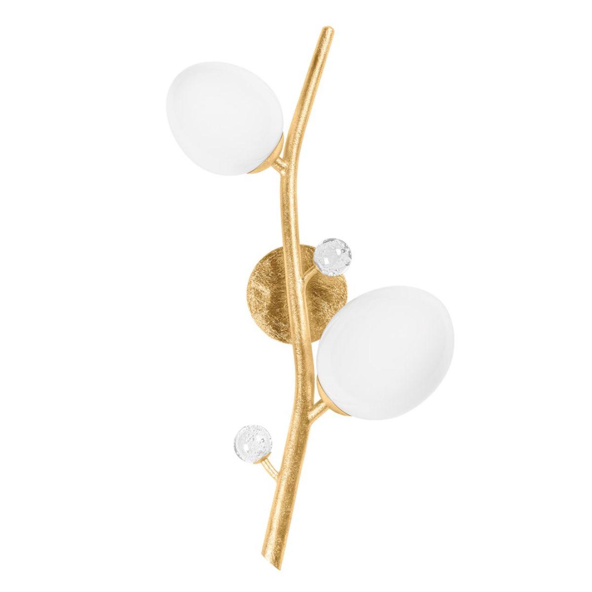 Mirielle 33 in. 2 lights Wall Sconce vintage gold leaf Finish - Bees Lighting