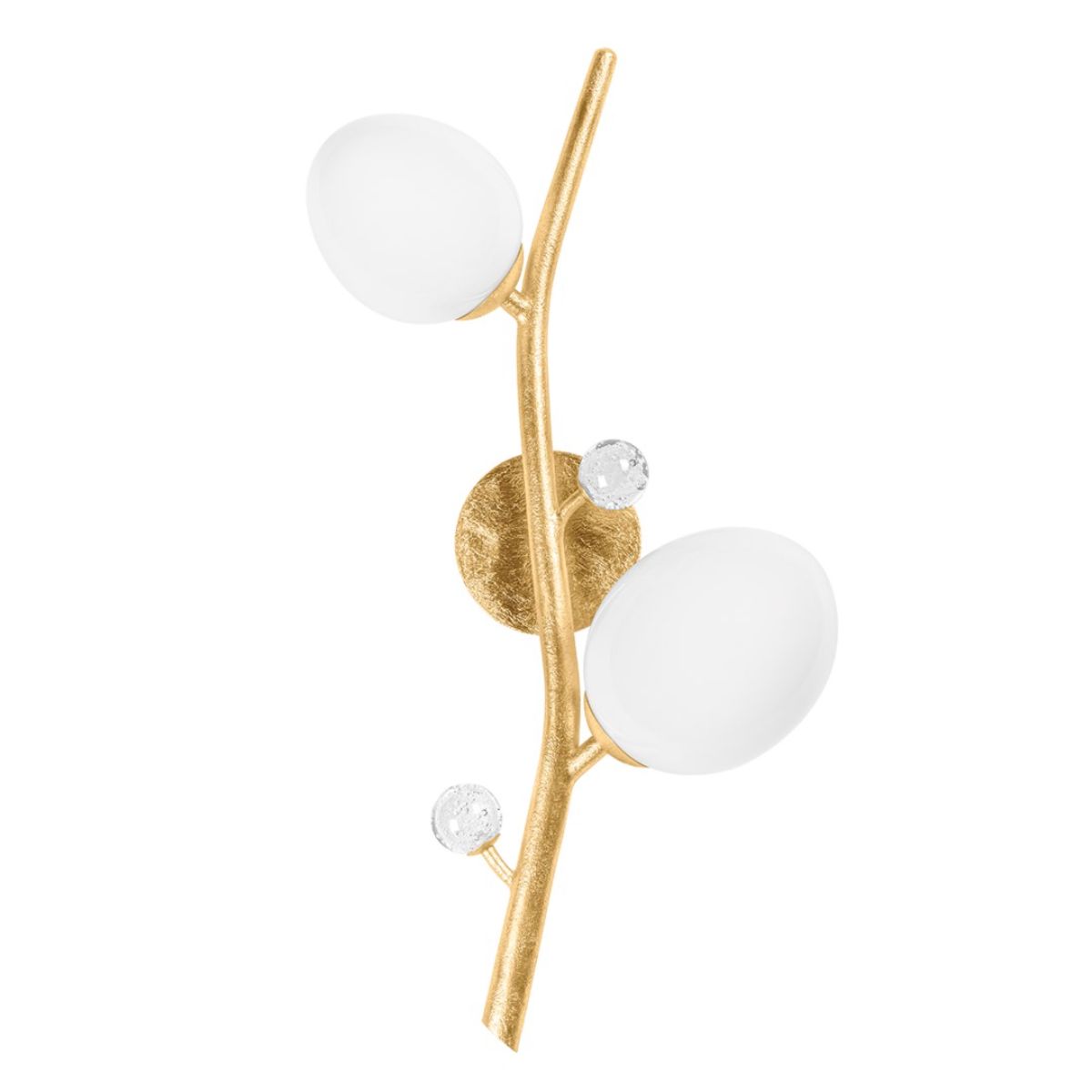 Mirielle 33 in. 2 lights Wall Sconce vintage gold leaf Finish - Bees Lighting
