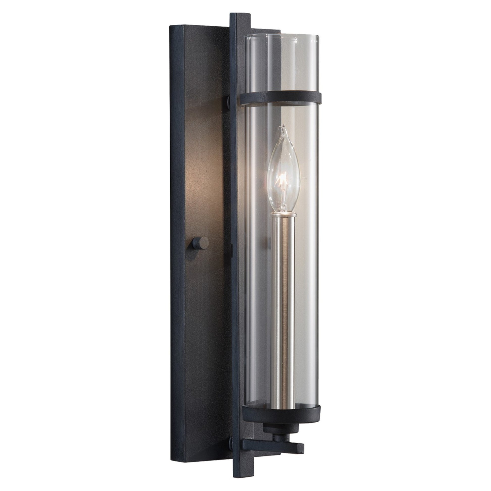 Ethan 17" Wall Sconce, Antique Forged Iron Finish - Bees Lighting
