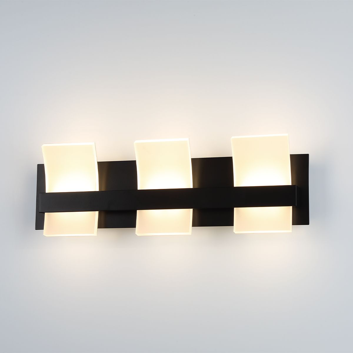 Cambridge 21 In. 3 Lights LED Vanity Light Black Finish - Bees Lighting