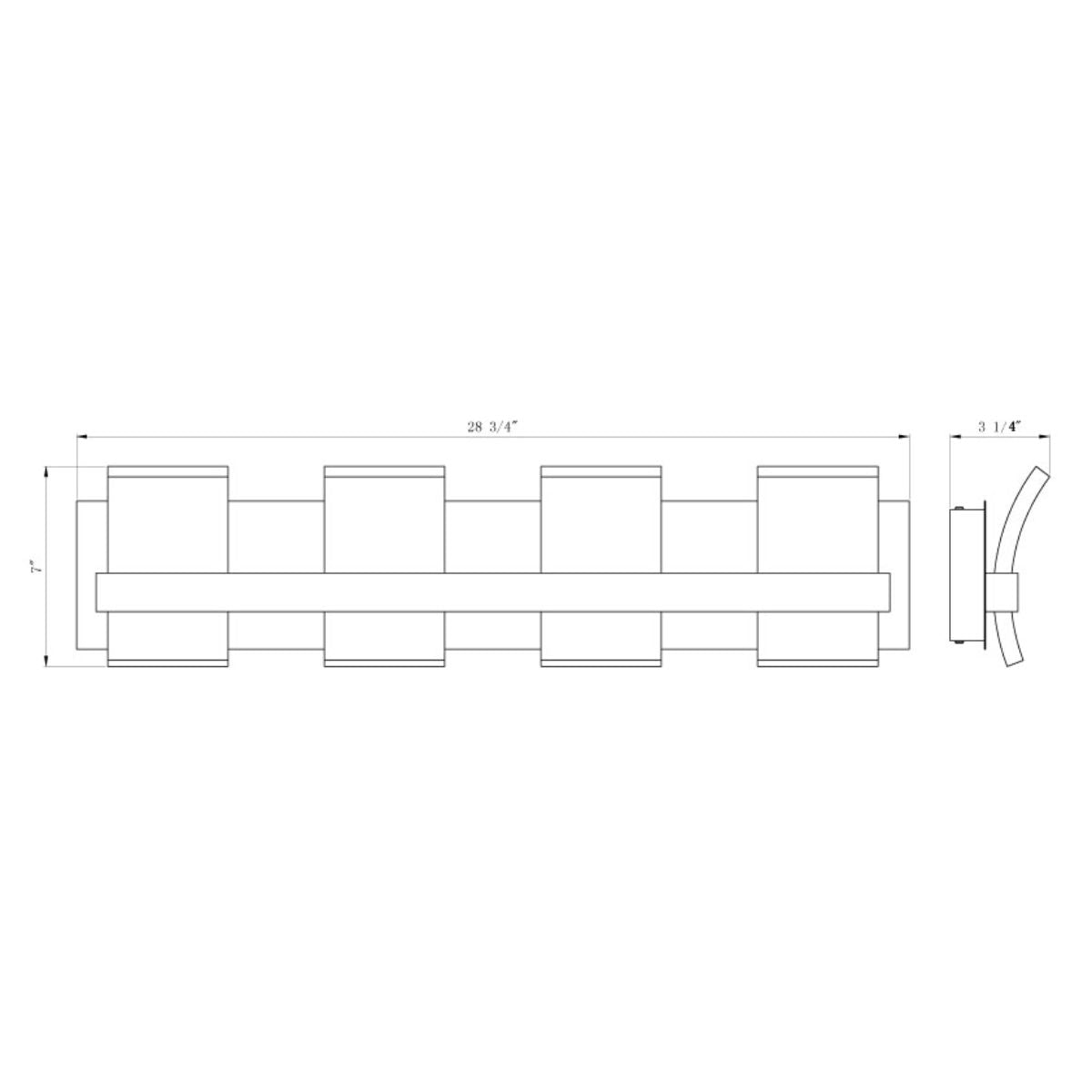 Cambridge 29 in. 4 Lights LED Vanity Light