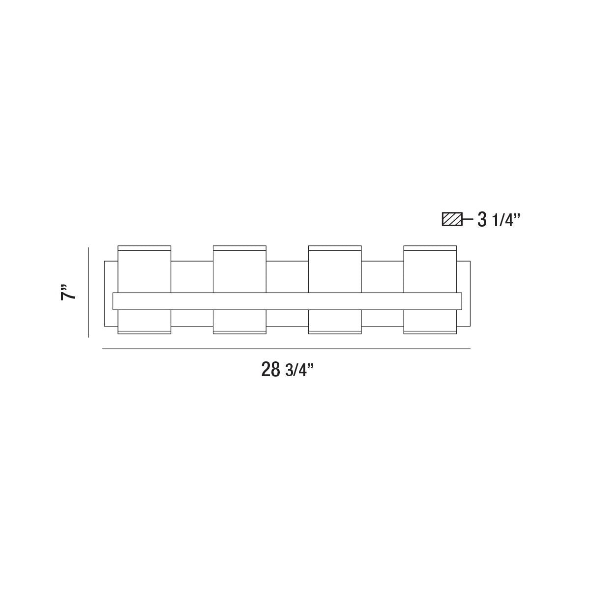 Cambridge 29 in. 4 Lights LED Vanity Light