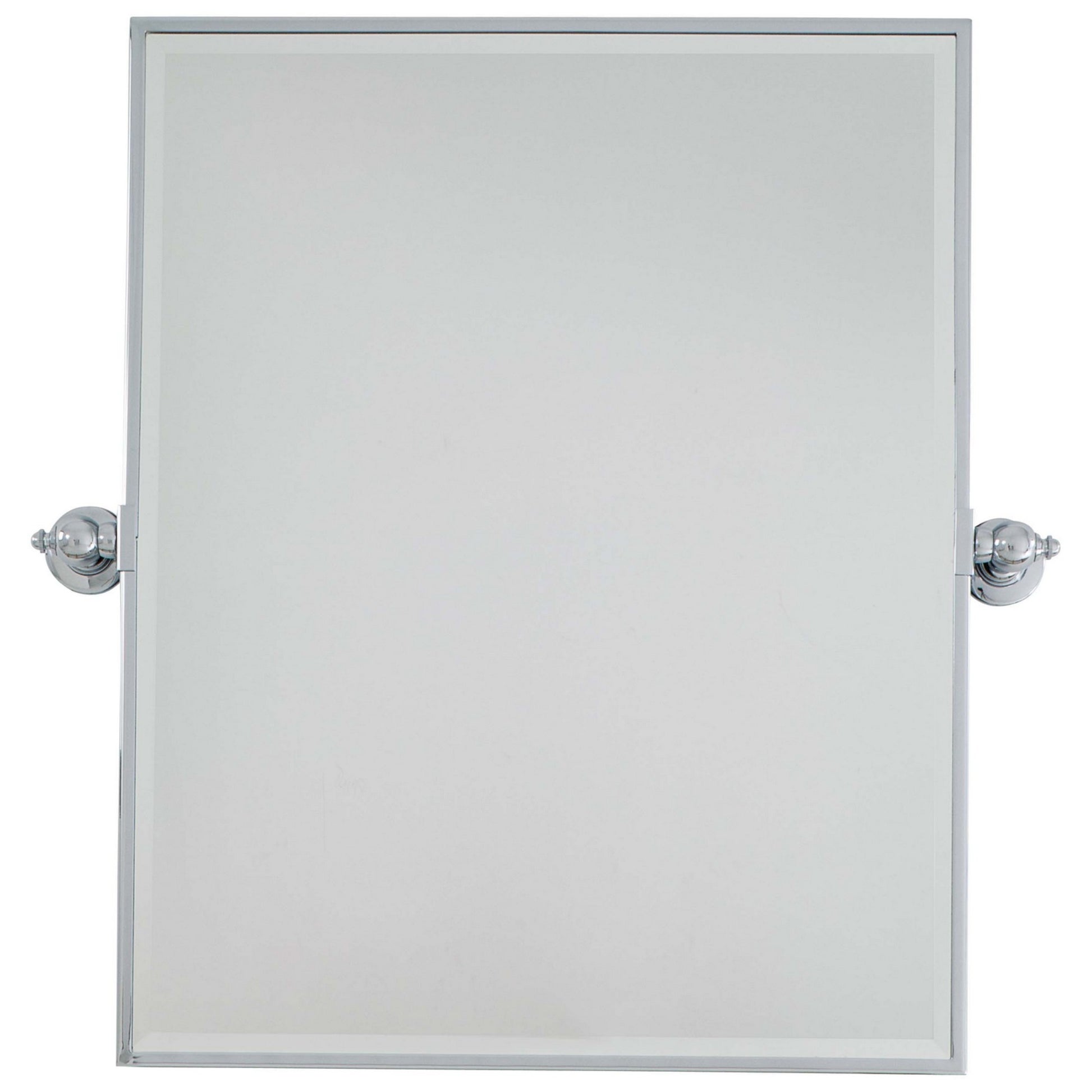 Pivoting Mirrors 30.25" x 29.5" Beveled XL Rectangle Mirror, Chrome Finish - Bees Lighting