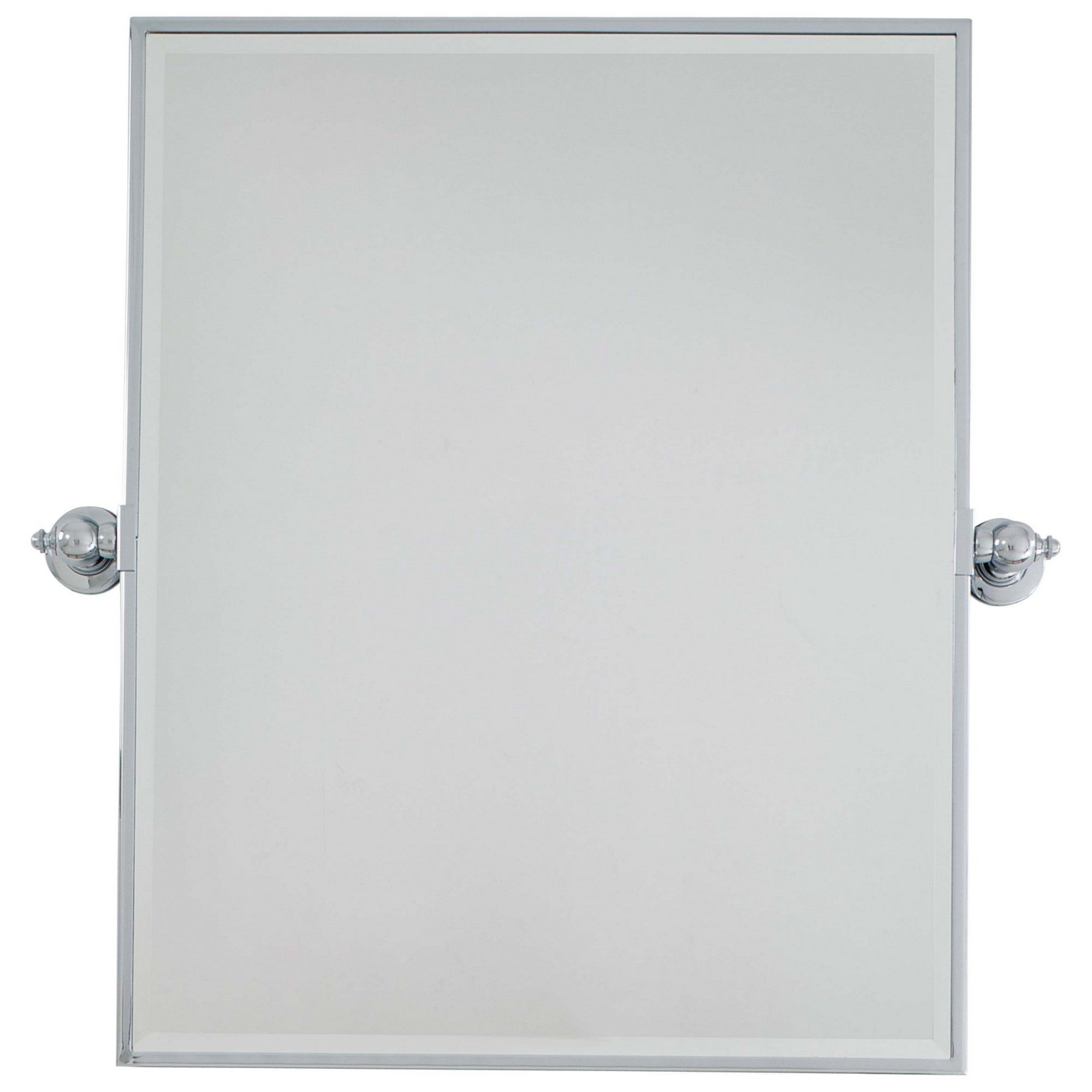 Pivoting Mirrors 30.25" x 29.5" Beveled XL Rectangle Mirror, Chrome Finish - Bees Lighting