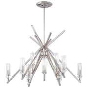 Fusano 39" 12-Light Chandelier, Polished Nickel Finish - Bees Lighting