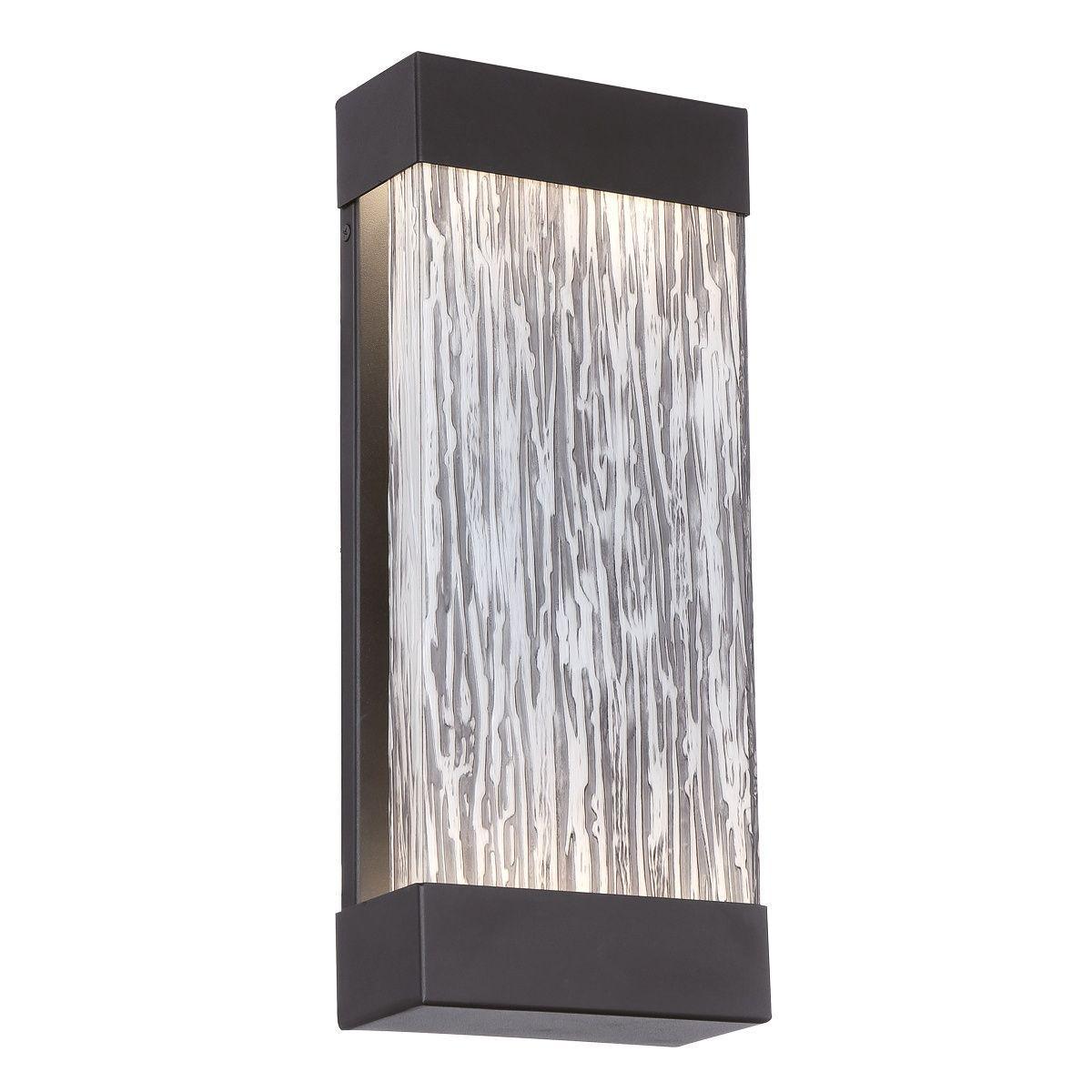 35892 17 In. 2 Lights LED Outdoor Wall Sconce Black Finish