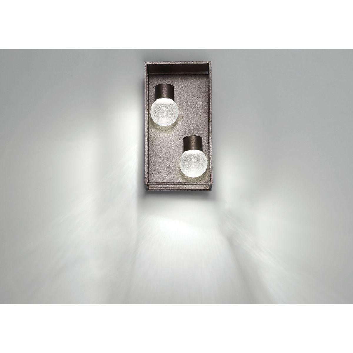 Gibson 14 In. 2 Lights LED Outdoor Wall Sconce Gray Finish