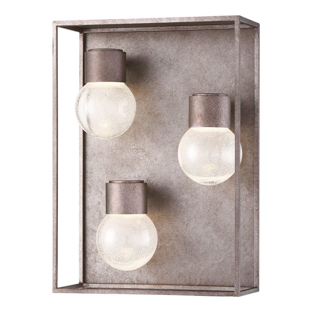 Gibson 13 In. 3 Lights LED Outdoor Wall Sconce Gray Finish