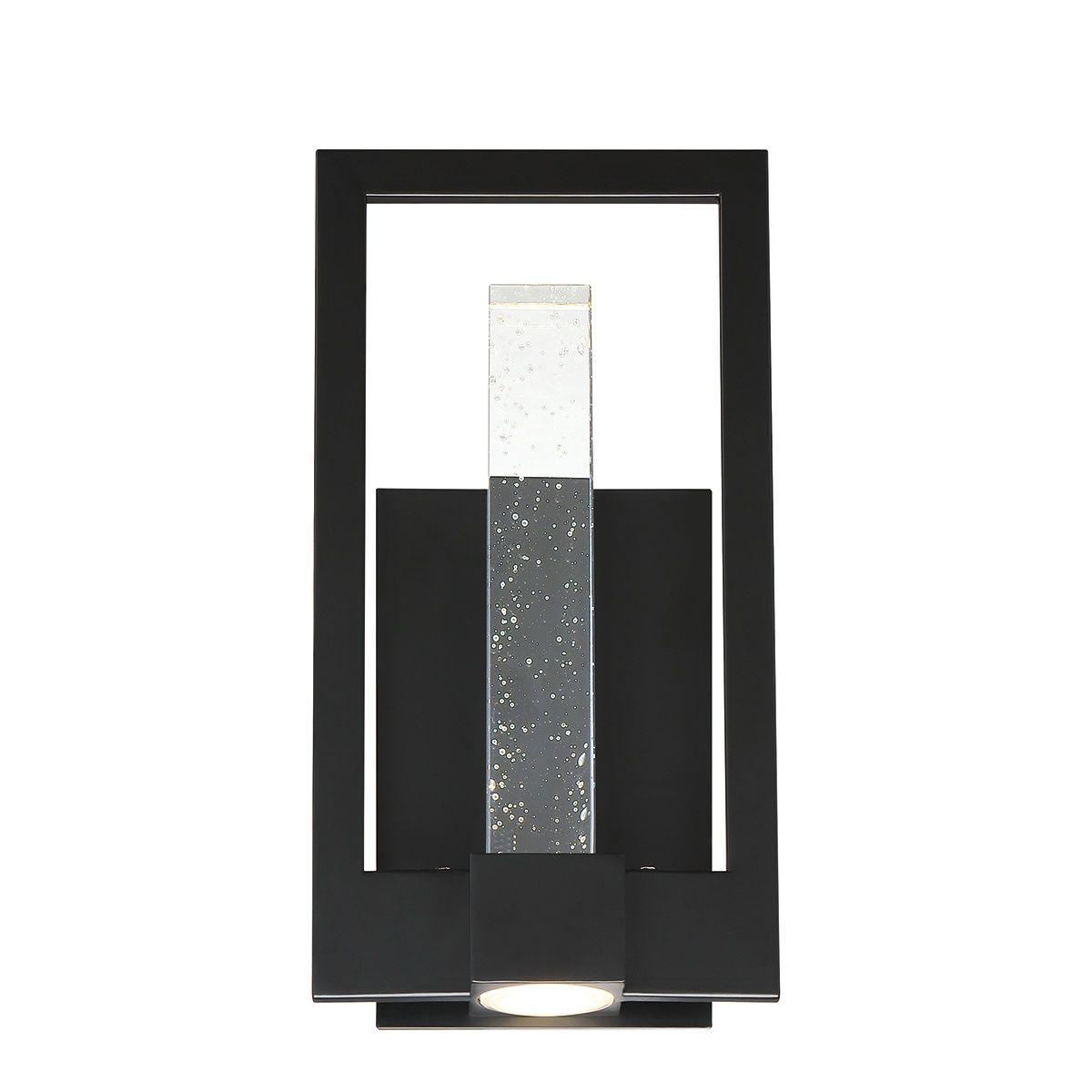 Hanson 14 in. 2 Lights LED Flush Mount Sconce Black Finish