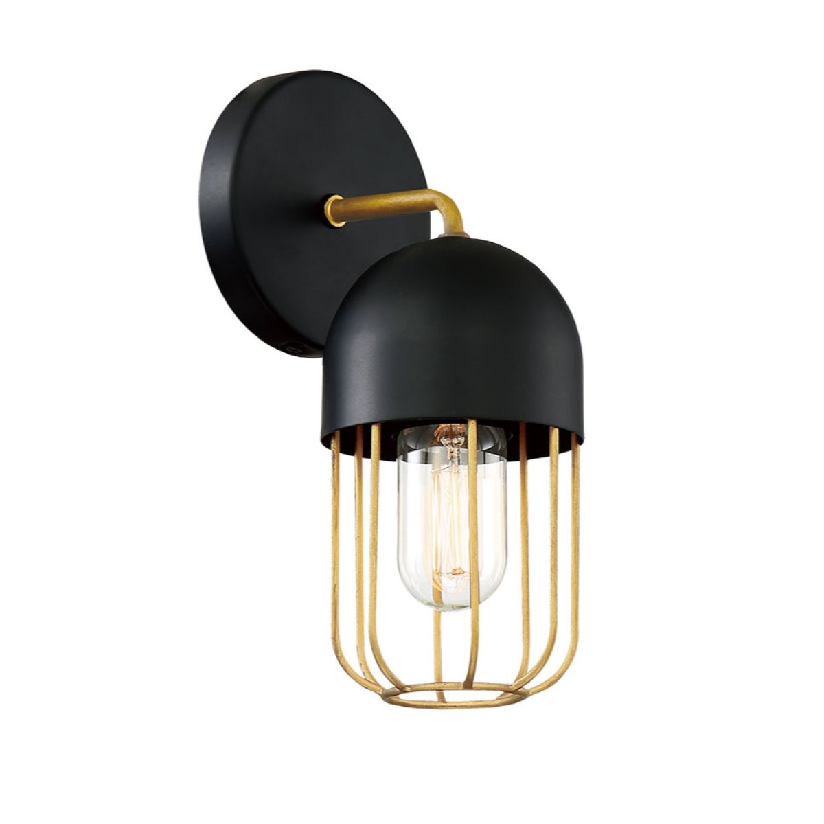 Palmerston 11 in. Armed Sconce Black Finish