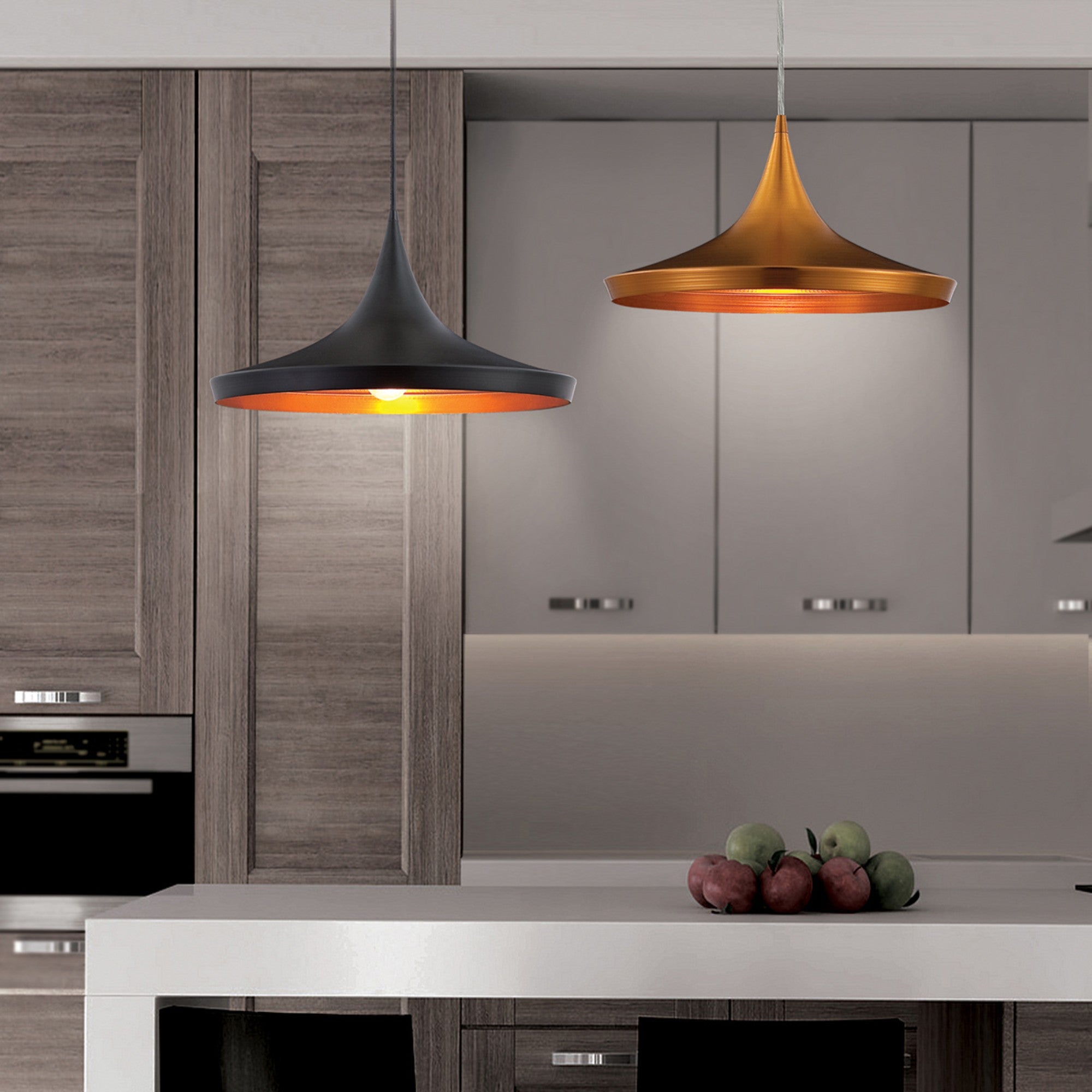Ramos 14" Pendant, Black Finish - Bees Lighting
