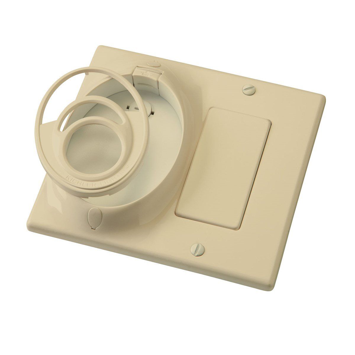 Kichler CoolTouch Dual Gang Wall Plate, Ivory Finish - Bees Lighting