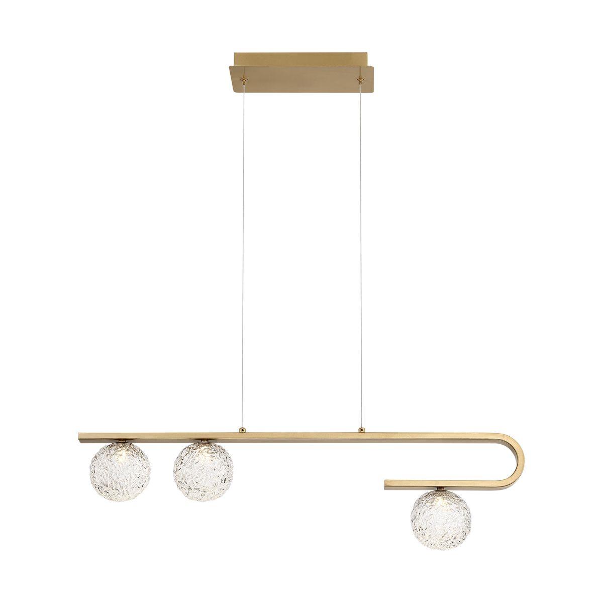 Phillimore 32 in. 3 Lights LED Chandelier Gold Finish