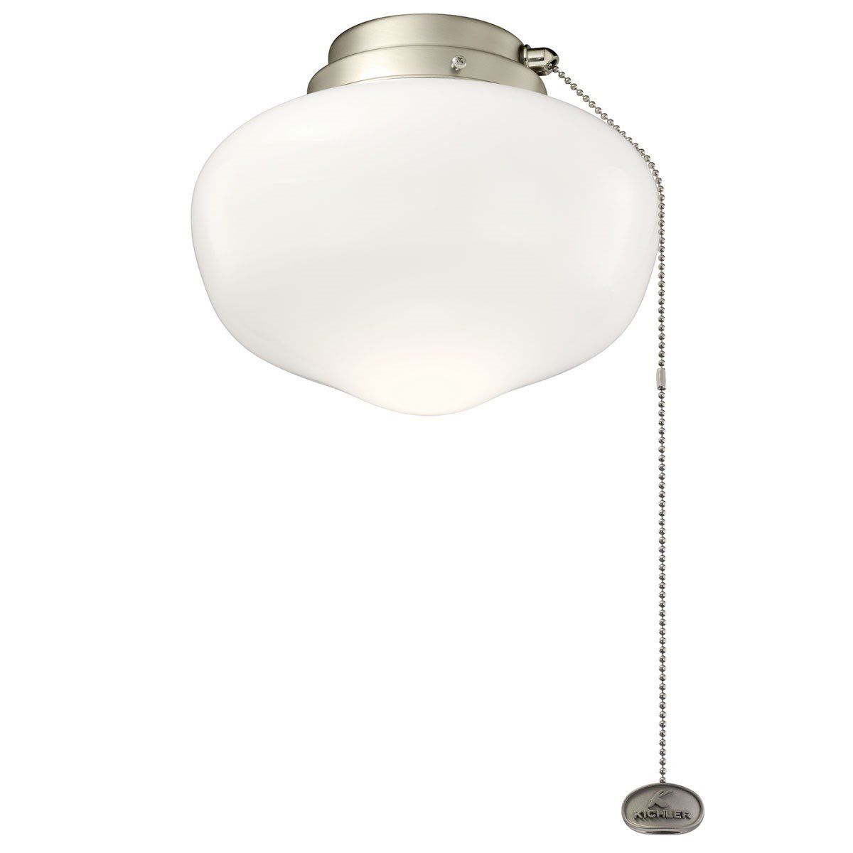 8 In. LED Schoolhouse Ceiling Fan Light Kit, Brushed Nickel Finish - Bees Lighting
