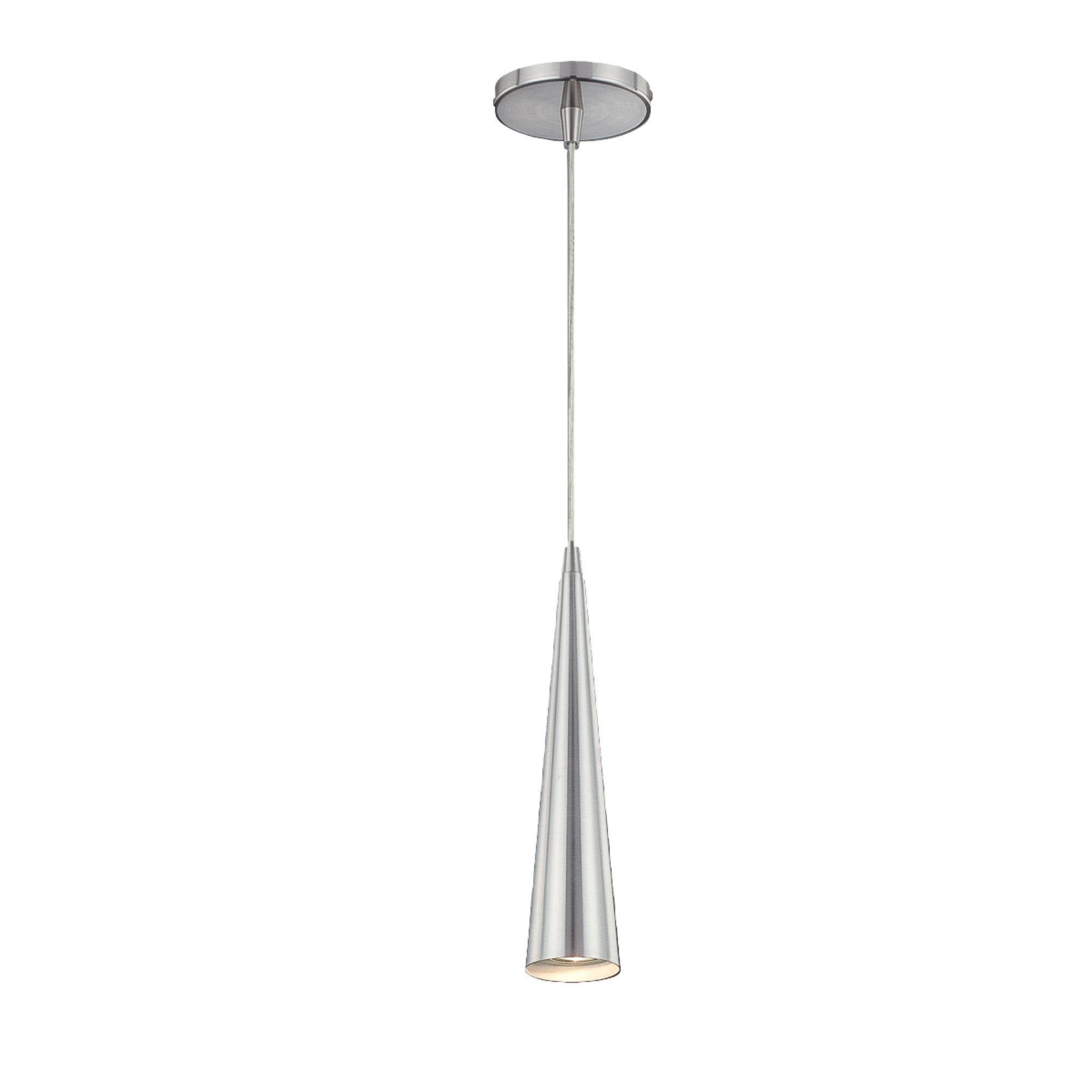Sliver 12" Mini Pendant, Polished Nickel Finish - Bees Lighting