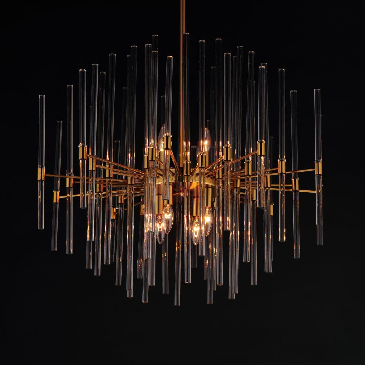 Divine 29 in. 8 Lights Chandelier Gold Finish - Bees Lighting