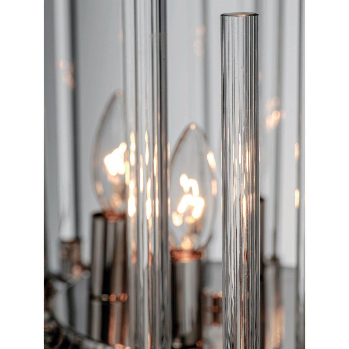 Divine 29 In. 8 Lights Chandelier Polished Nickel finish - Bees Lighting