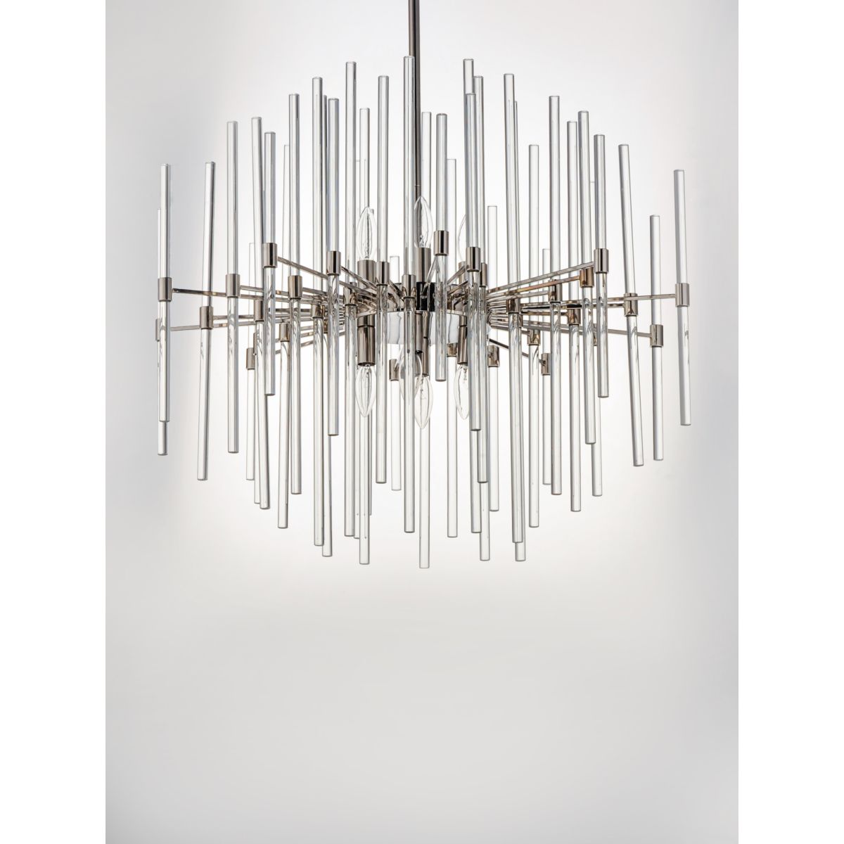 Divine 29 In. 8 Lights Chandelier Polished Nickel finish - Bees Lighting