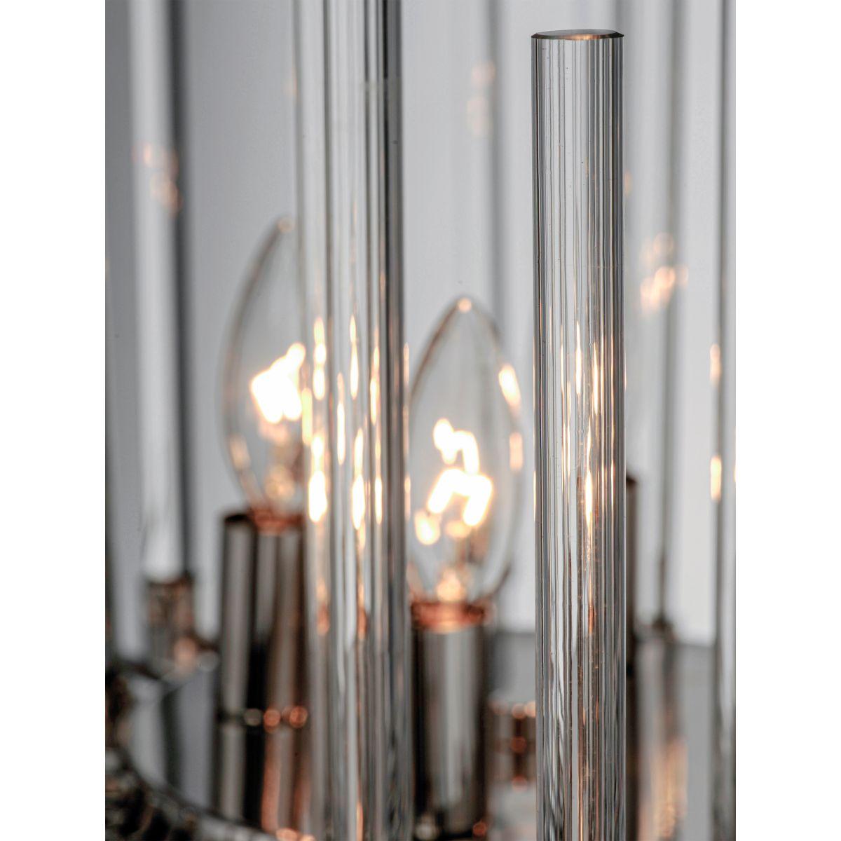 Divine 29 In. 8 Lights Chandelier Polished Nickel finish - Bees Lighting