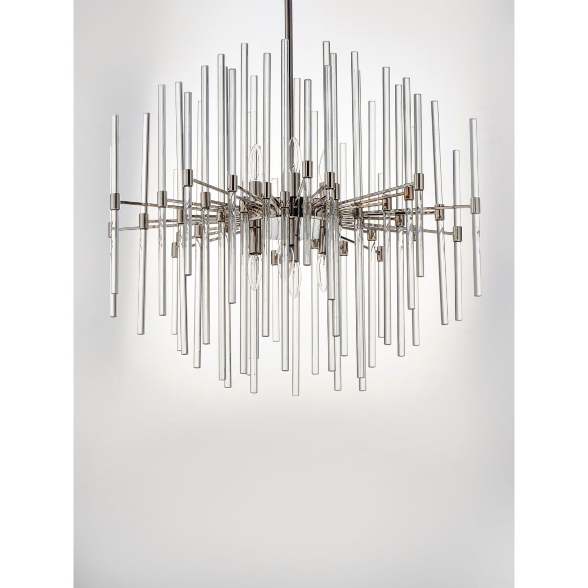 Divine 29 In. 8 Lights Chandelier Polished Nickel finish - Bees Lighting