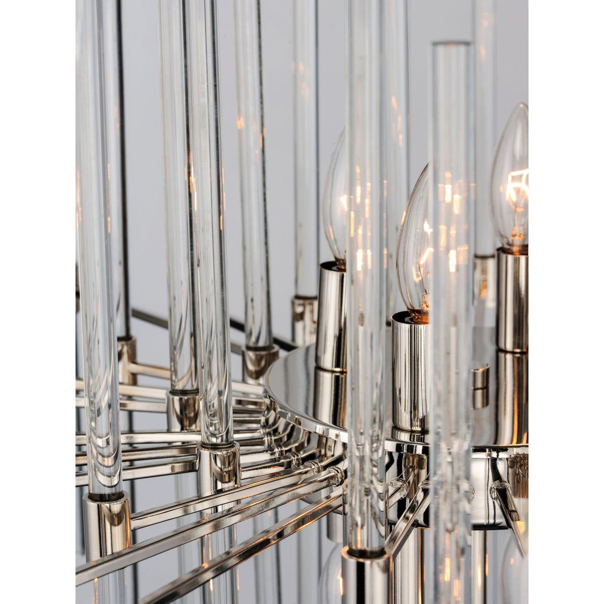 Divine 29 In. 8 Lights Chandelier Polished Nickel finish - Bees Lighting