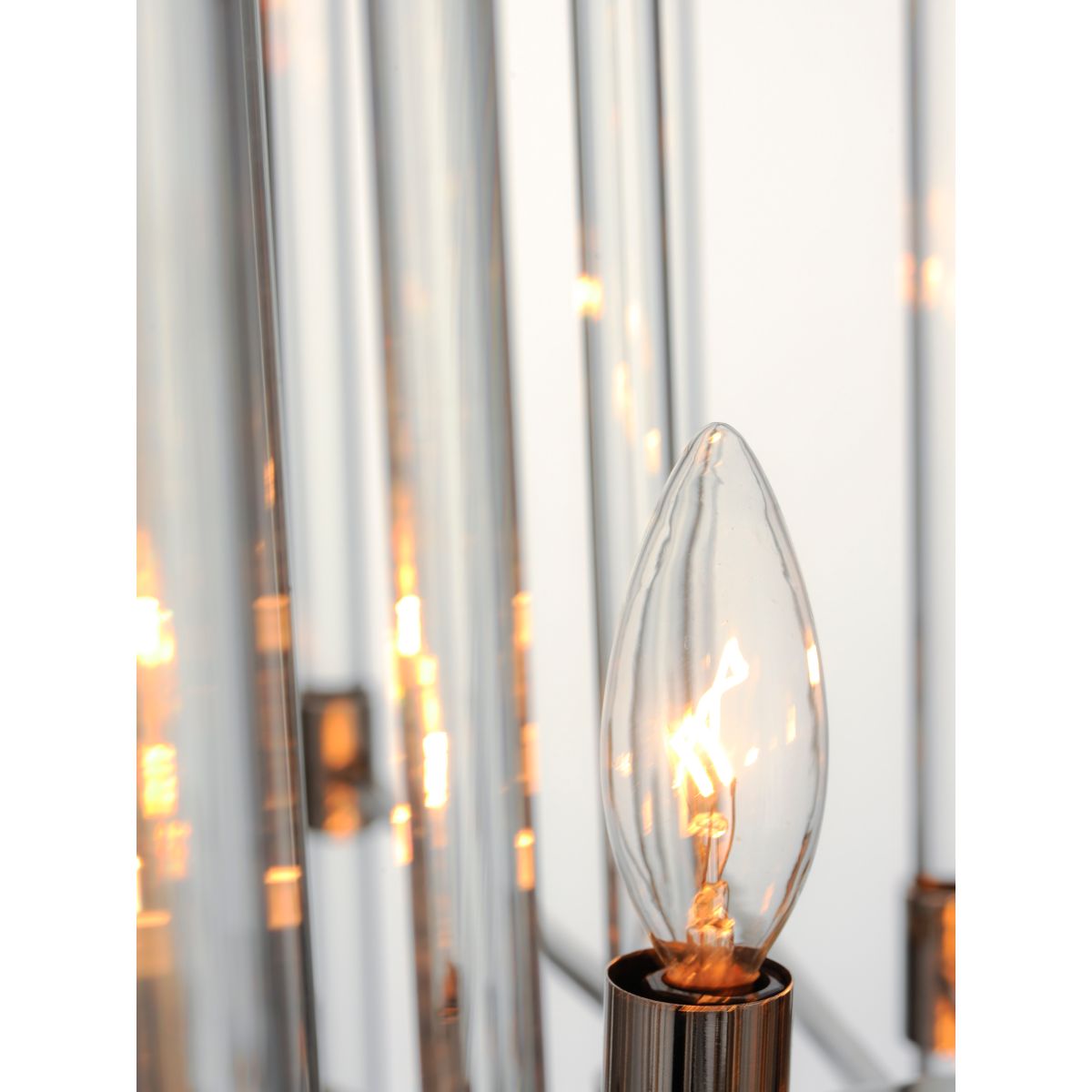 Divine 29 In. 8 Lights Chandelier Polished Nickel finish - Bees Lighting