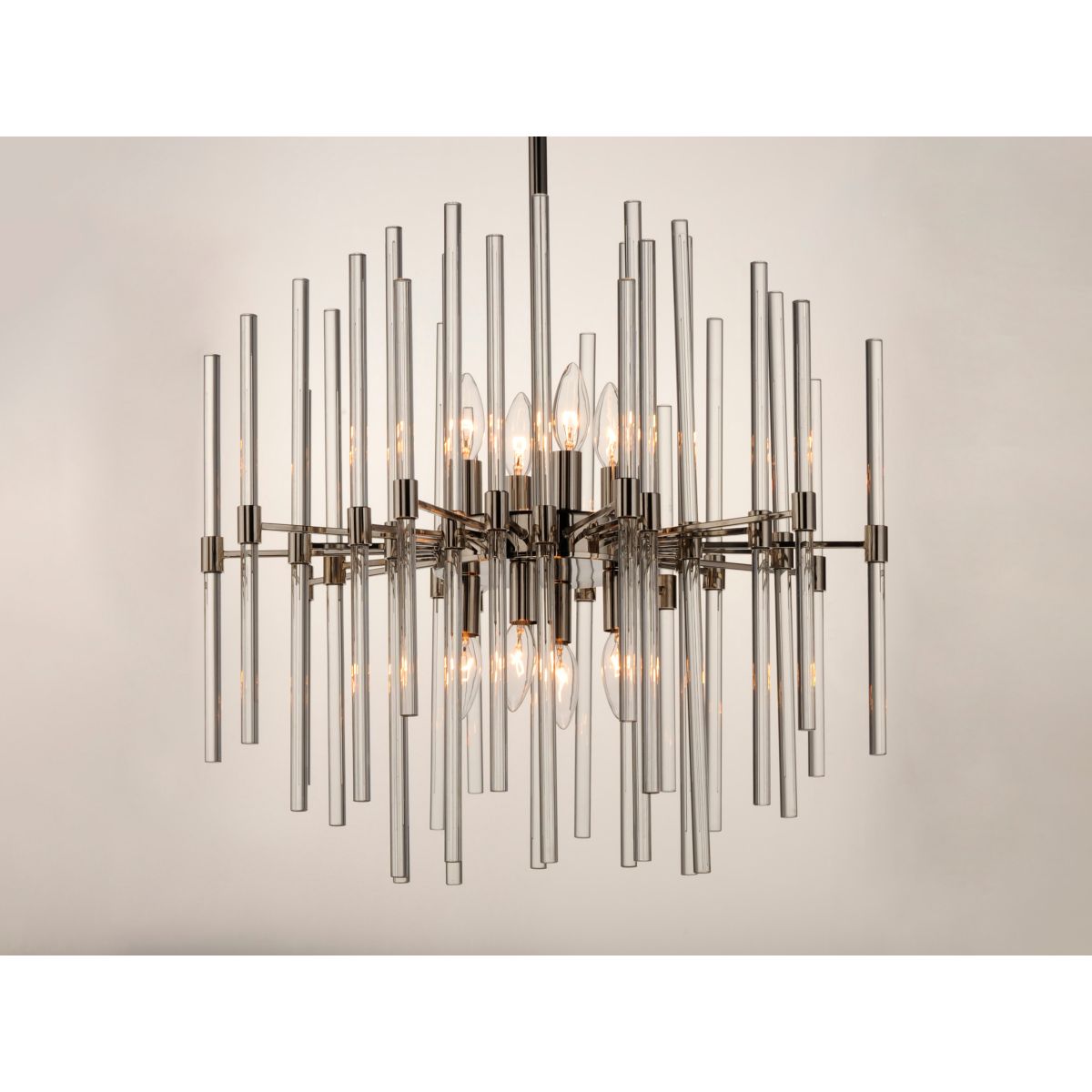 Divine 29 In. 8 Lights Chandelier Polished Nickel finish - Bees Lighting