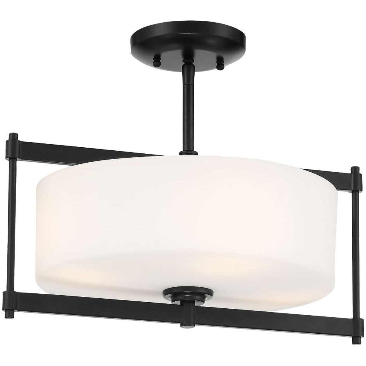 First Avenue 16 in. 4 Lights Semi flush Mount Light Black finish