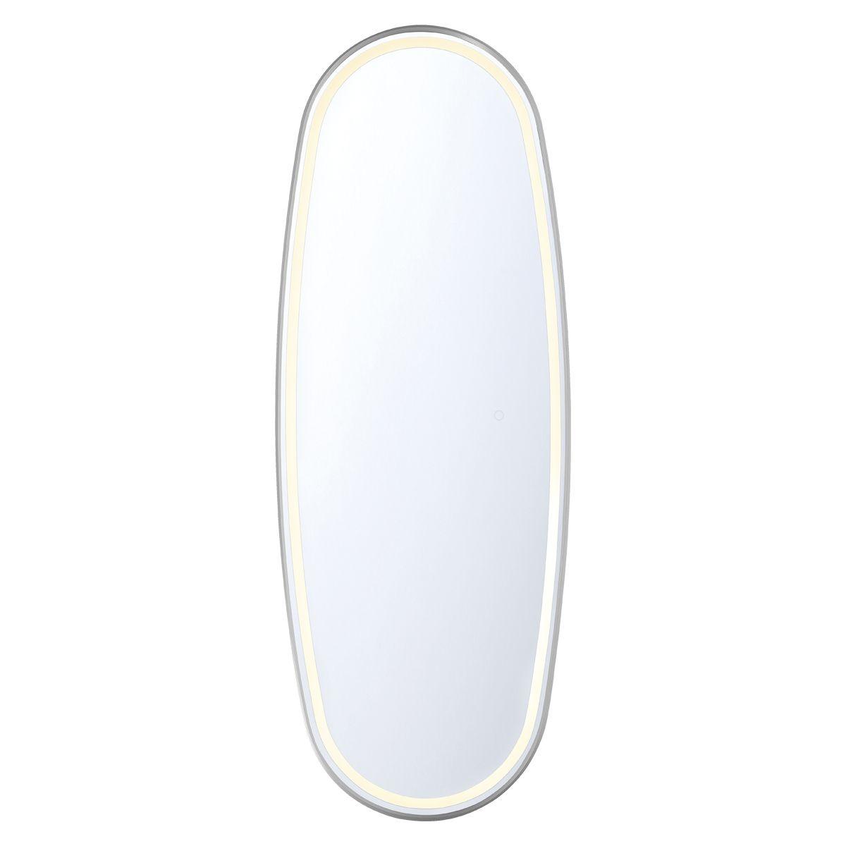 Obon 47 in. x 18 in. Framed LED Wall Mirror