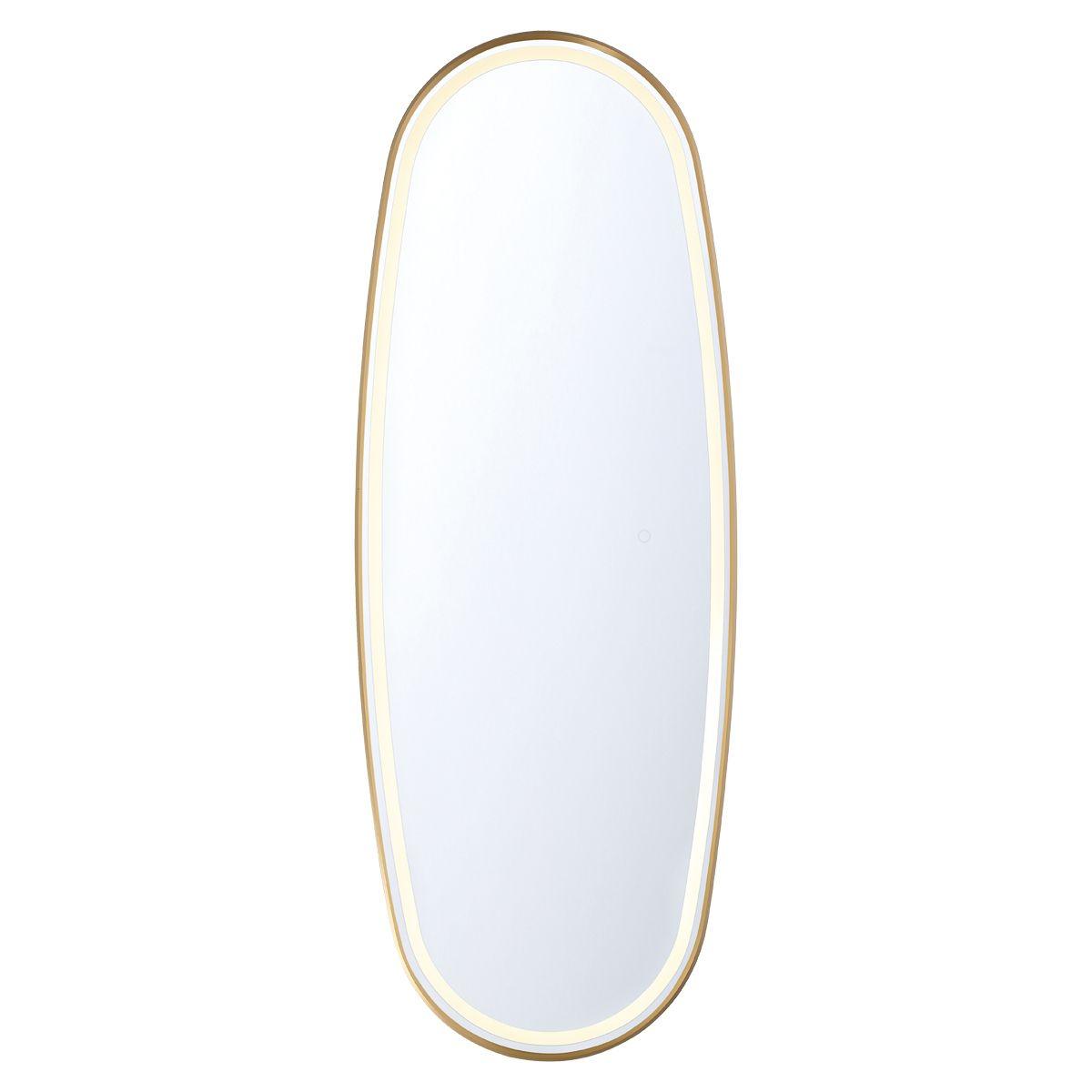 Obon 47 in. x 18 in. Framed LED Wall Mirror