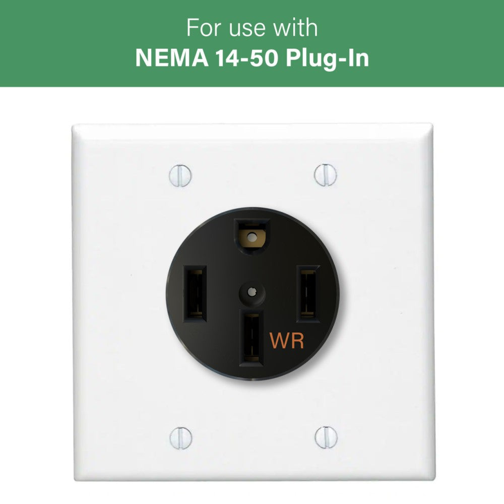 50 Amp Weather-Resistant Electrical Outlet for RV/Trailer/EV Charger NEMA 14-50R