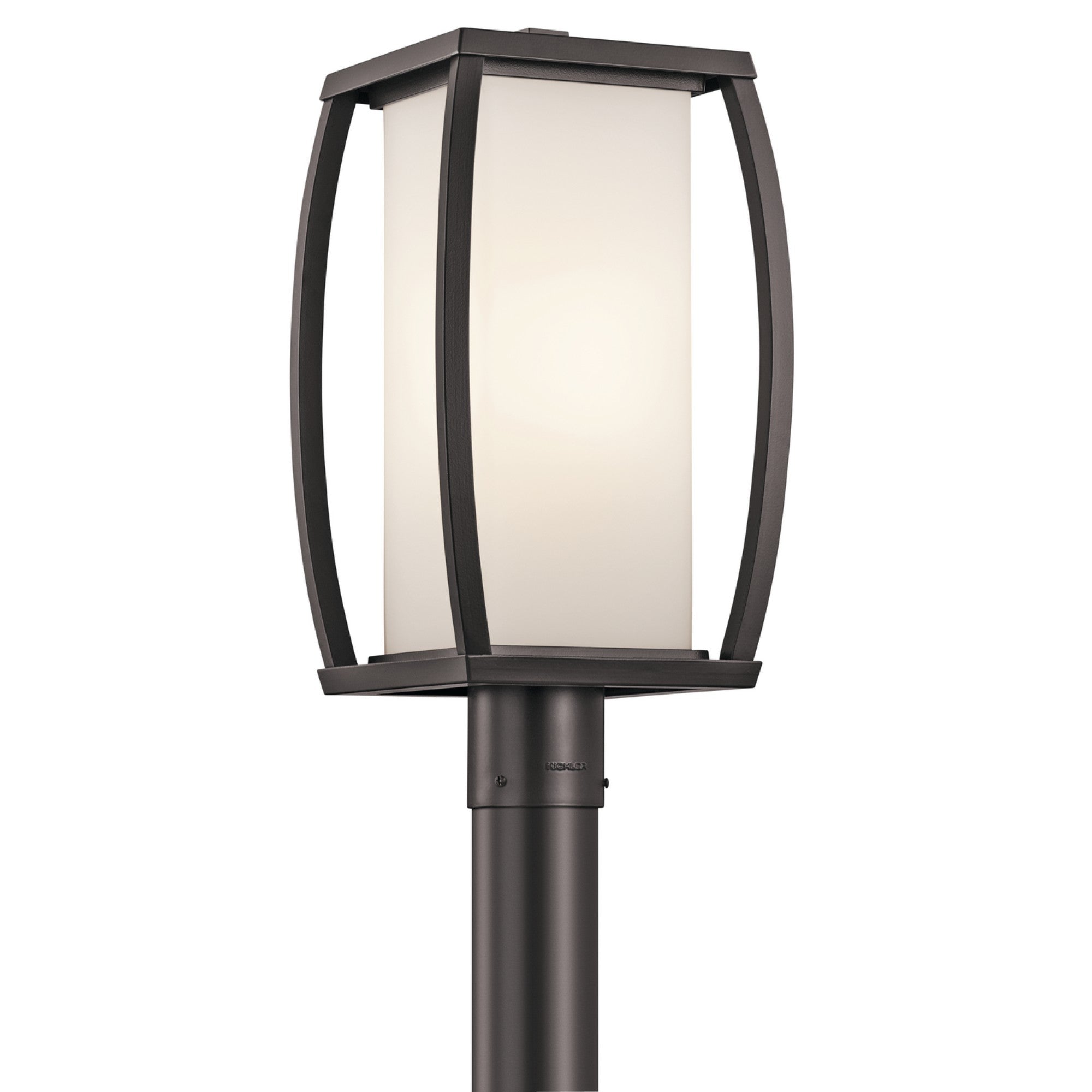 Bowen 19" Outdoor Post Light, Architectural Bronze Finish - Bees Lighting