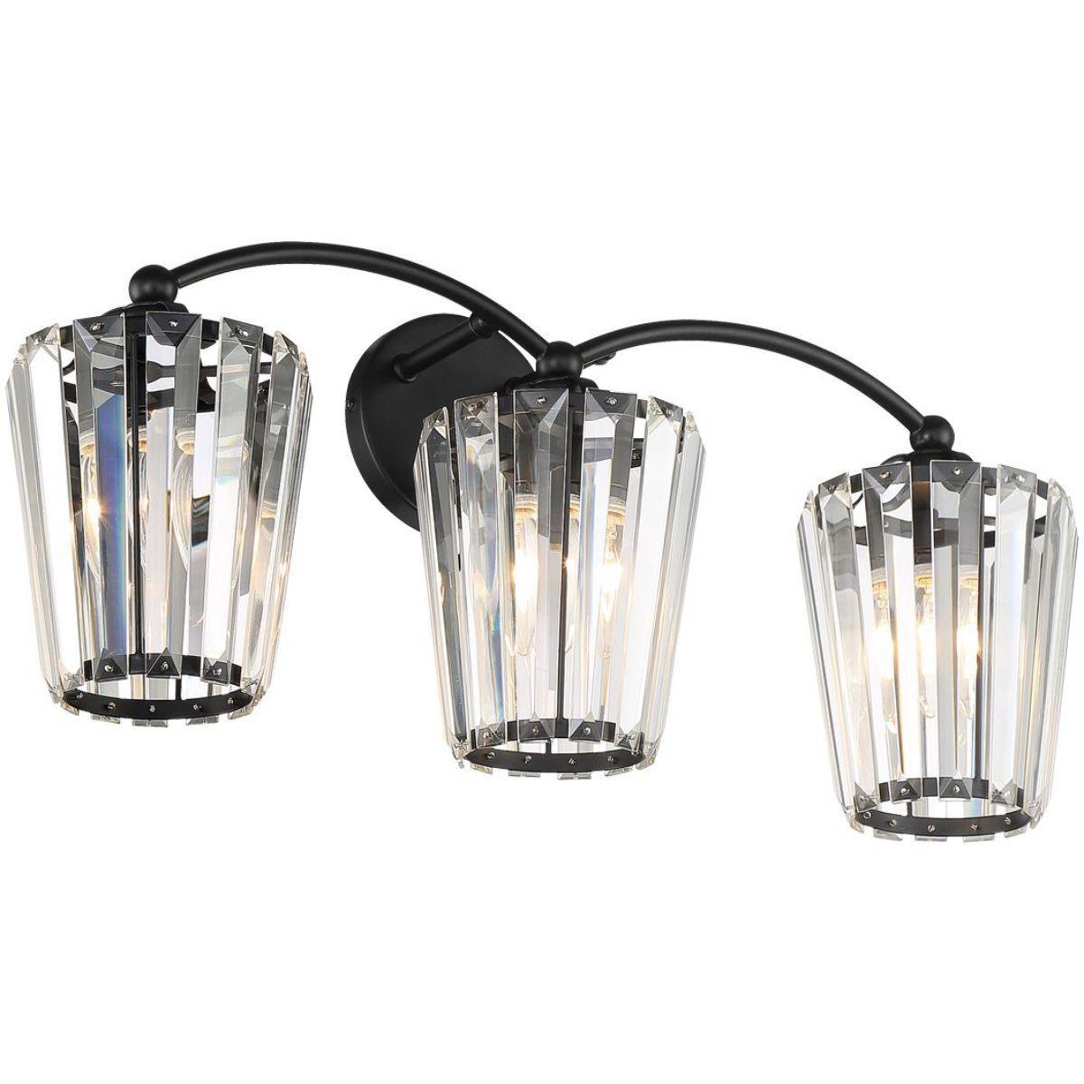 Natalia 24 in. 3 Lights Vanity Light Black finish - Bees Lighting