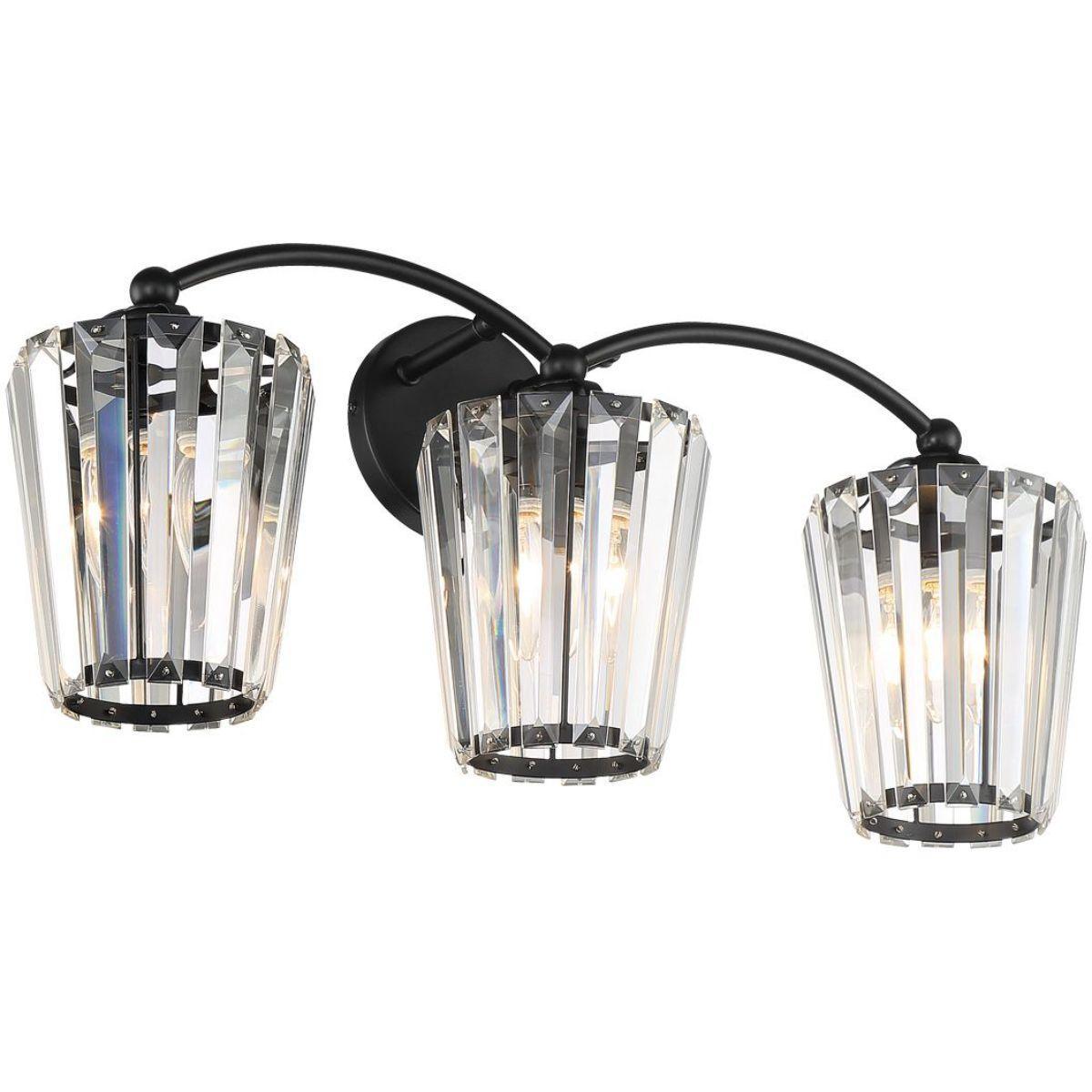 Natalia 24 in. 3 Lights Vanity Light Black finish