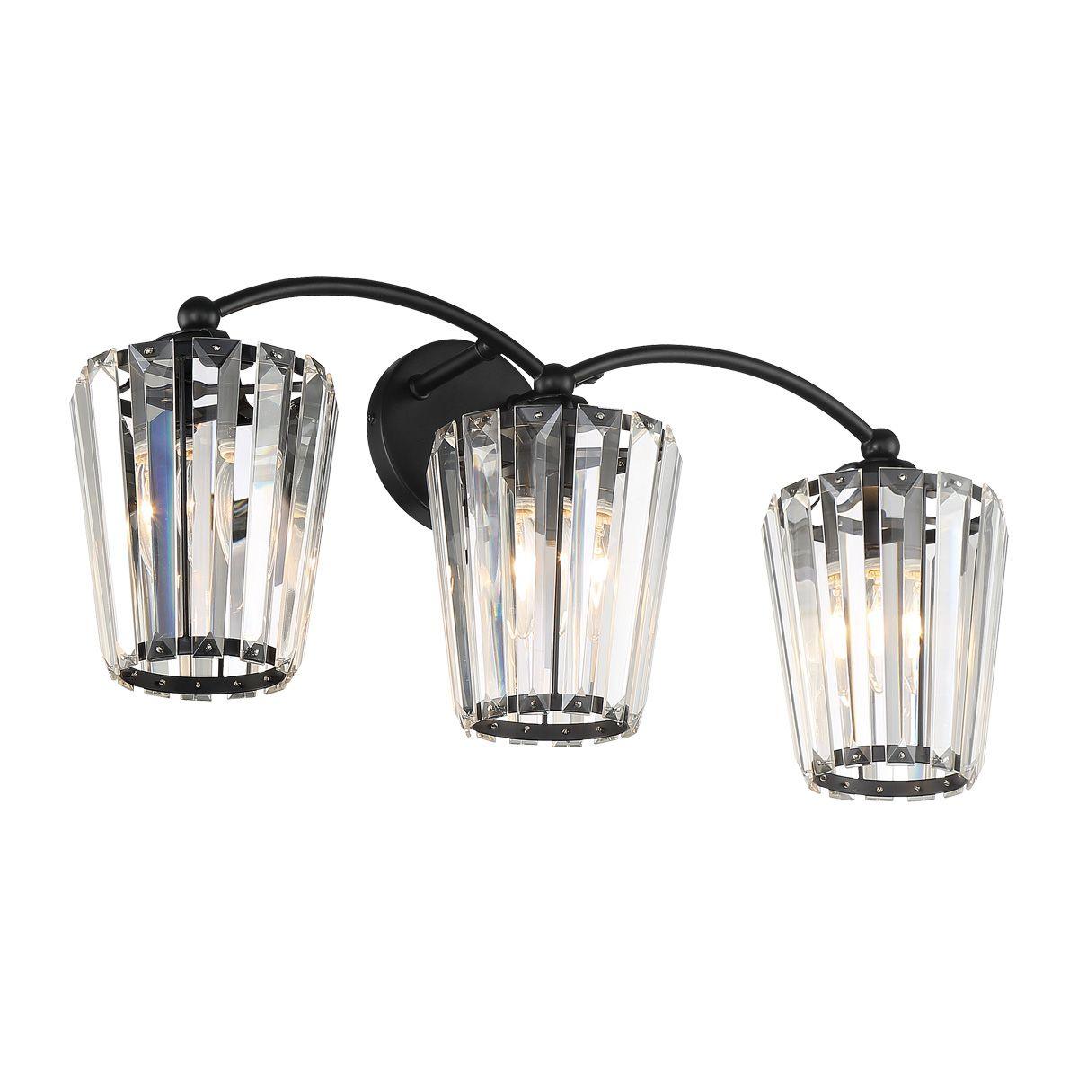 Natalia 24 in. 3 Lights Vanity Light Black finish