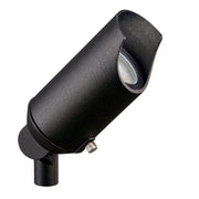 Textured black spot and flood light with recessed round lens