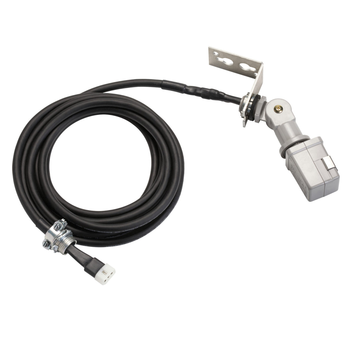 Black 120 in lighting component with cord, plug, and mounting bracket