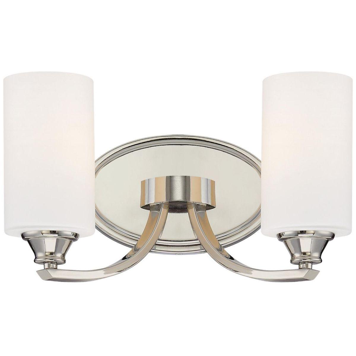 Tilbury 14 in. 2 Lights Vanity Light Polished Nickel finish - Bees Lighting