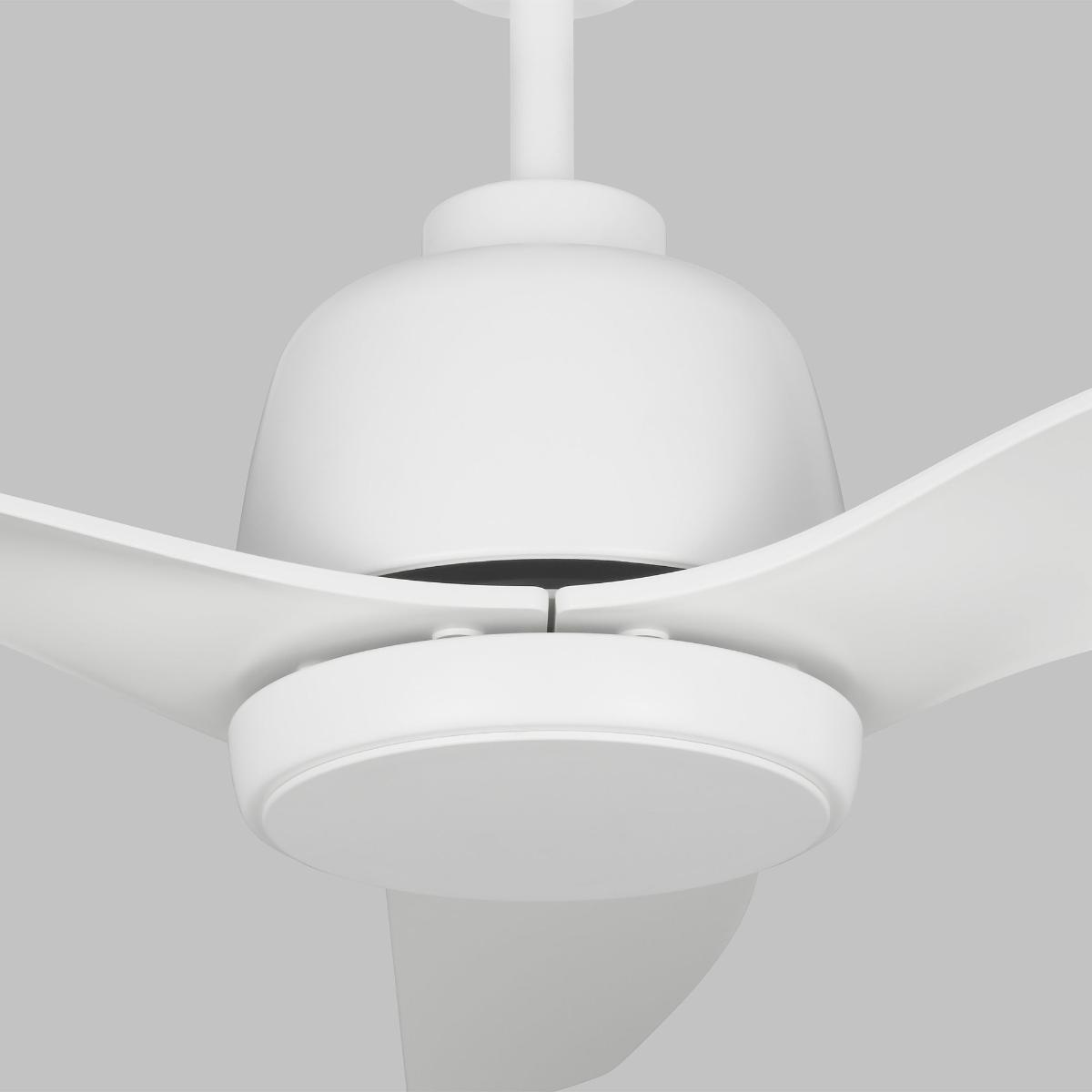 Avila Coastal 54 Inch Matte White Outdoor Ceiling Fan with Light and Remote - Bees Lighting