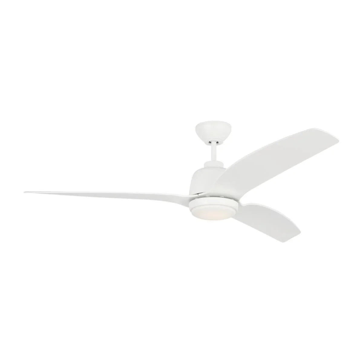 Avila Coastal 60 Inch Matte White Outdoor Ceiling Fan with Light and Remote - Bees Lighting